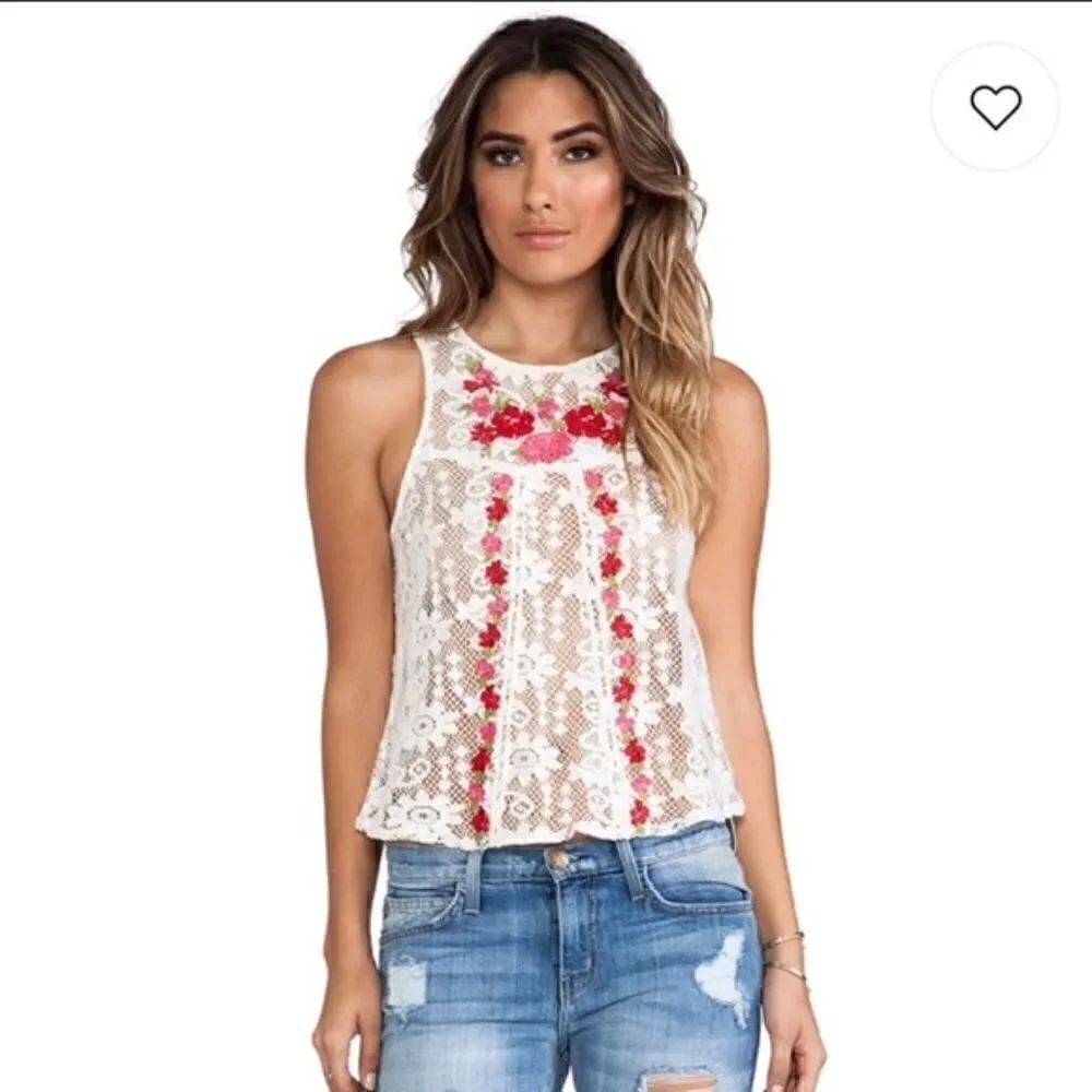 Raga Embroidered Lace Tank Top